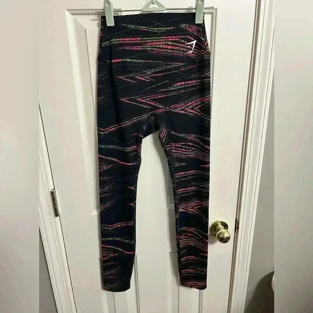 2/$28 Gymshark Zone Graphic Leggings Abstract Yoga Performance Squat Proof Small